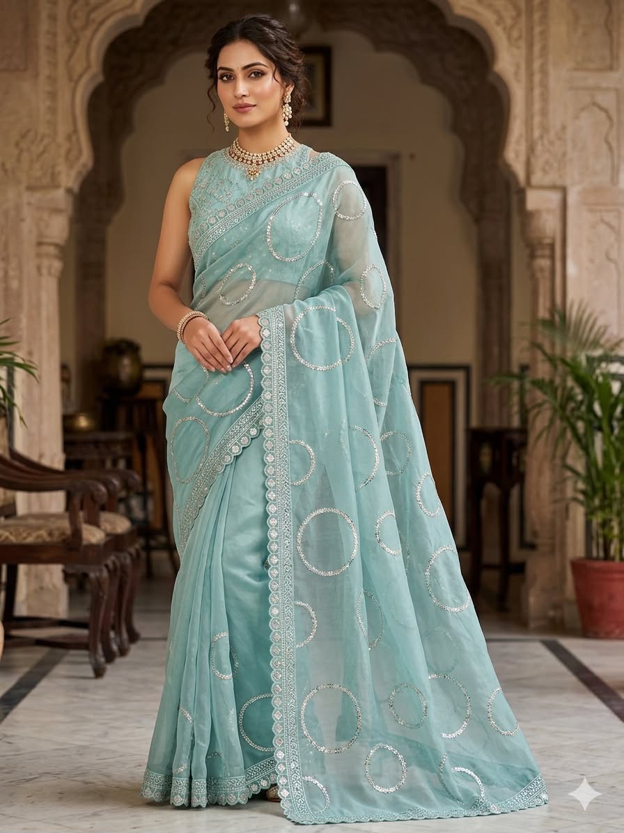 Mosline Party Saree